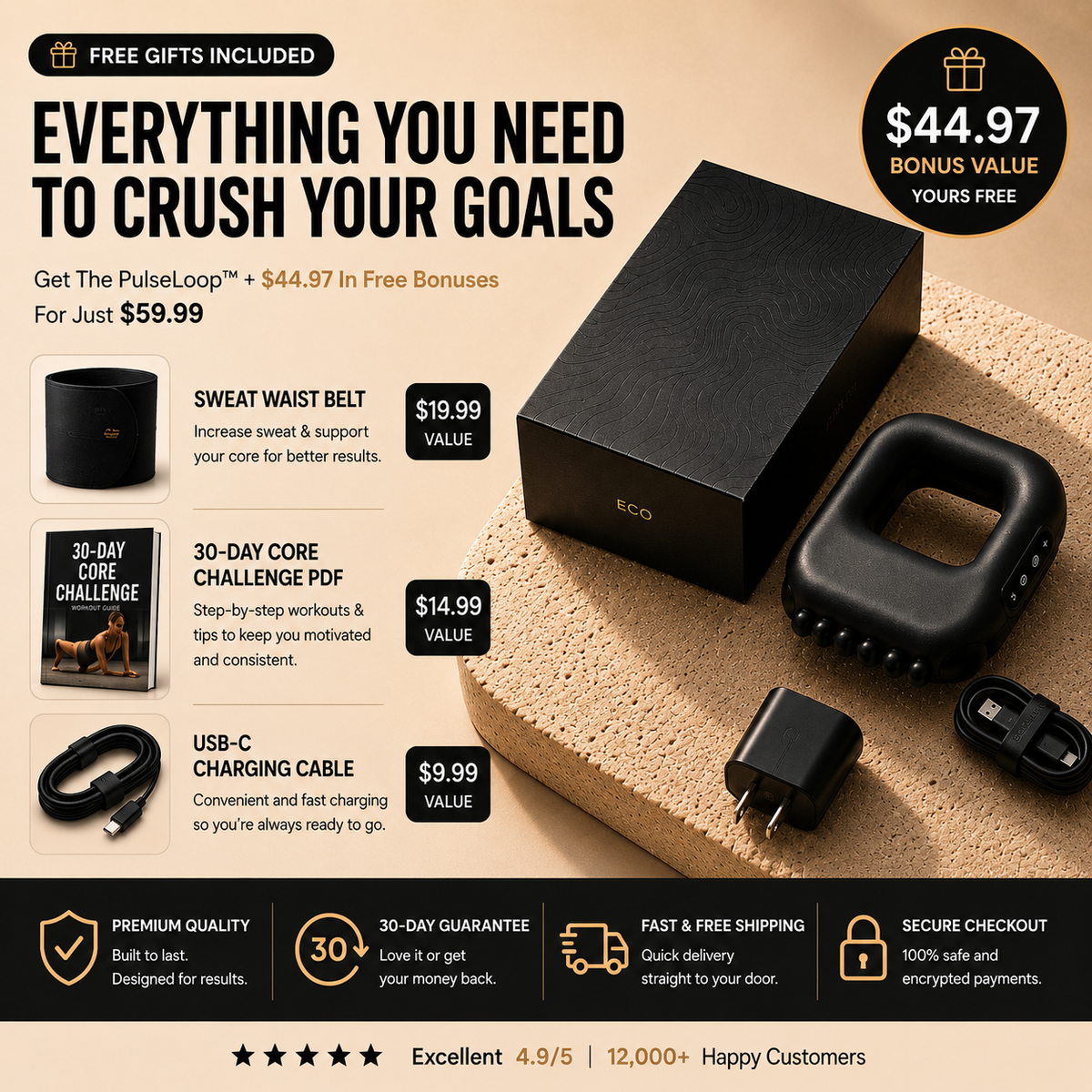PulseLoop Hands-Free Muscle Recovery System